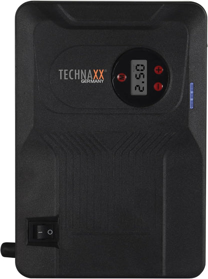 Technaxx 4-in-1 multifunctionele starthulp met powerbank Power Pack (benzine tot 4,0 l/diesel tot 3,0 l), 3,5 mini-accucompressor, led-lamp TX-219-14000 mAh batterij, 2 x USB-A-aansluiting