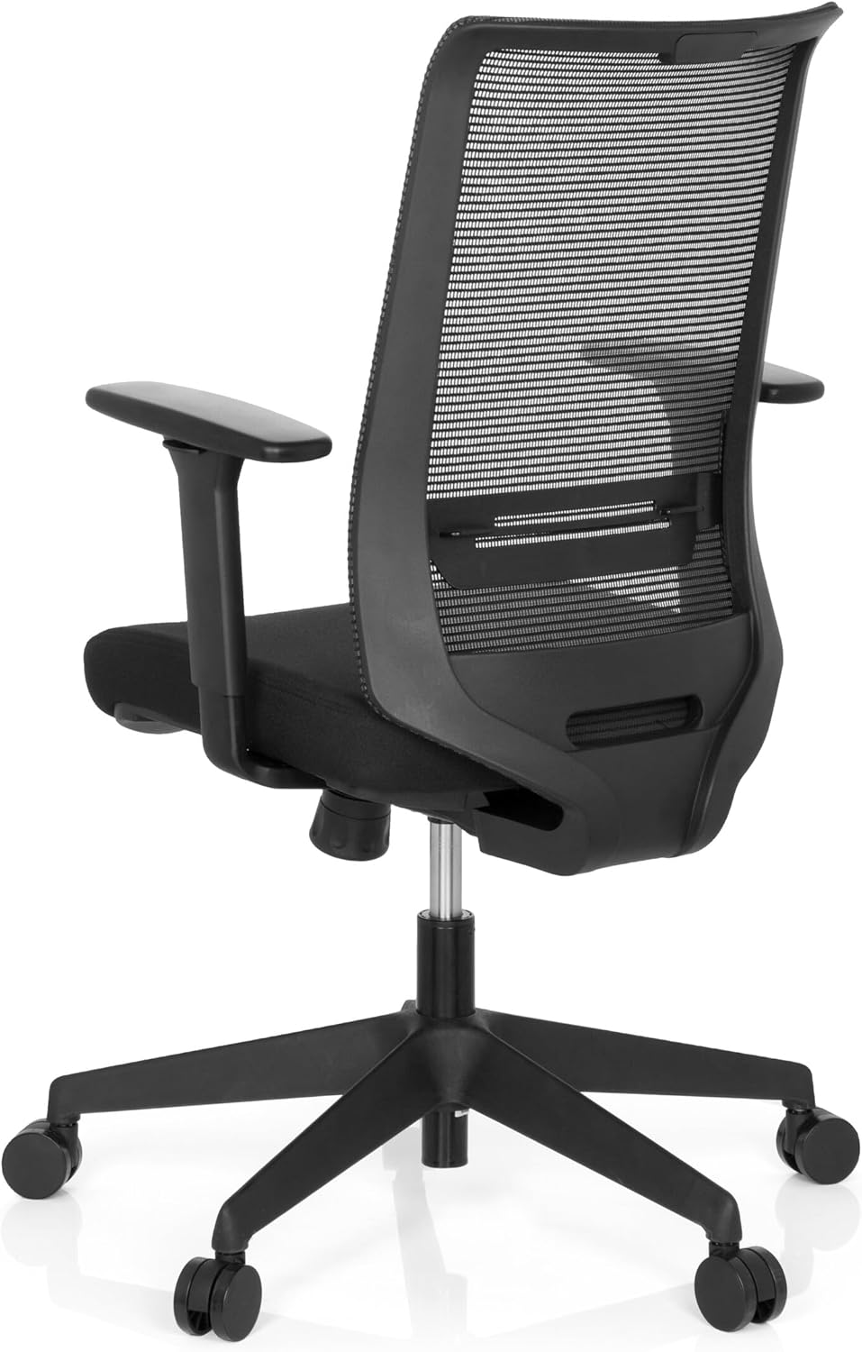 Ergonomische Bureaustoel – Bureaustoel Met Wieltjes – Kantoorstoel – Werkstoel – Computerstoel – Verstelbare Armleuningen – Ademend Mesh Rugleuning – Max. Draaggewicht 120 kg – Zwart
