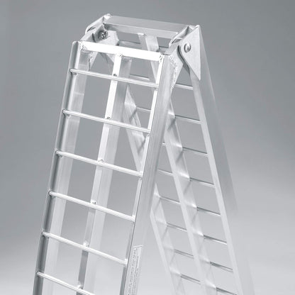2x oprijplaten aluminium - 226 cm 680 kg - oprijplaat motoroprijplaat oprijsteun opvouwbaar