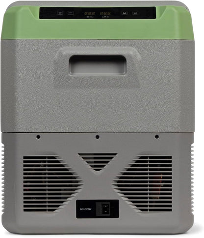 Steamy-E Single Zone 45, Elektrische Compressor Koelbox met twee compartmenten, 32 Liter, Grijs, 12V/230V, voor vriezen en koelen van -20 tot +20, ideaal voor op de camping