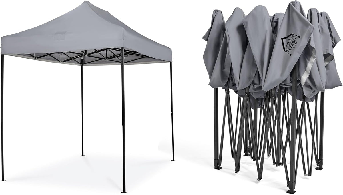 All Seasons Gazebos, 3 x 2 m, robuust, volledig waterdicht, premium pop-up tuinhuisje + draagtas en gewichten (metallic grijs)