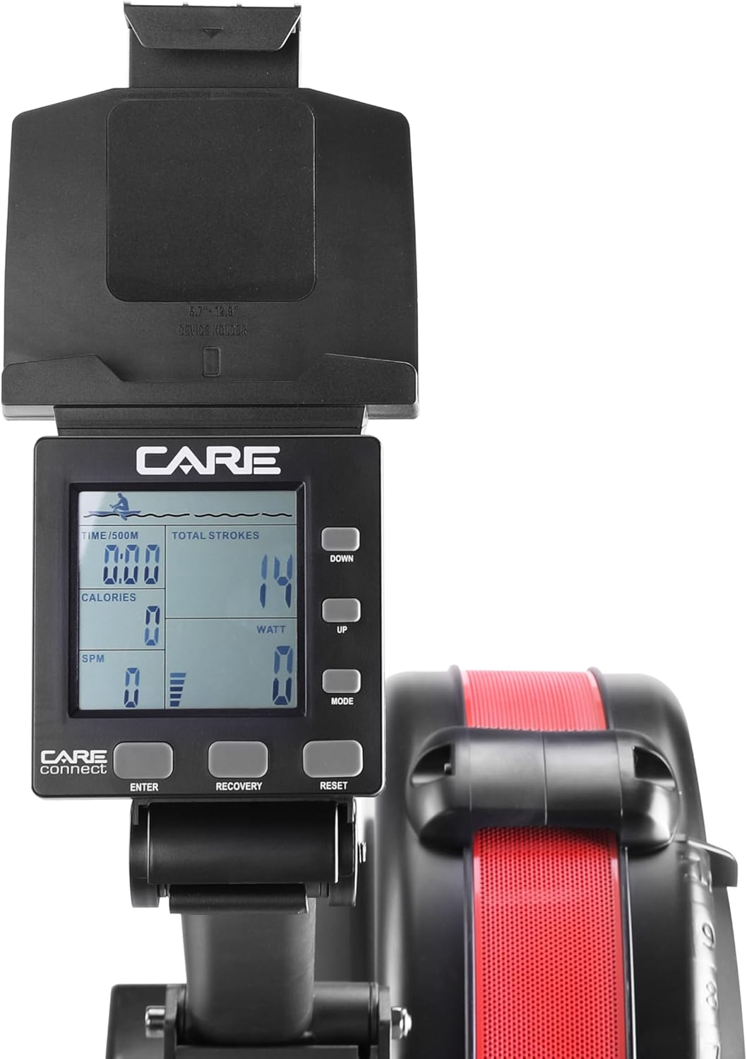 Care Fitness - Rowing Machine - Air Rower - Central Chain Puller - Air Brake System - 10 Adjustable Resistance Levels - Advanced Features - QUORE