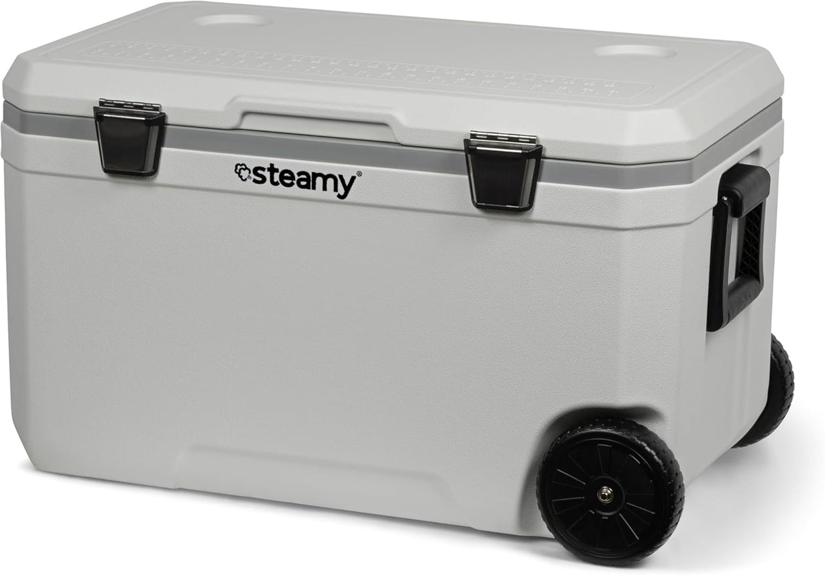 Steamy Marine 70, Roller koelbox met wielen, 70 liter, wit