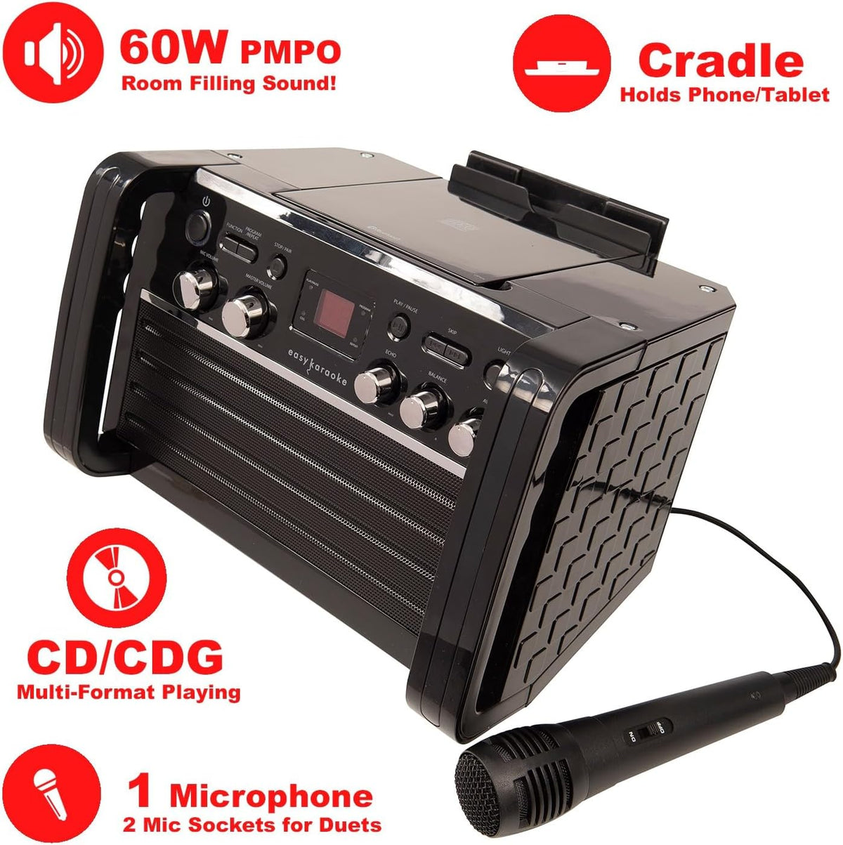 GEMAKKELIJKE KARAOKE EKS213BT BLUETOOTH KARAOKE MACHINE