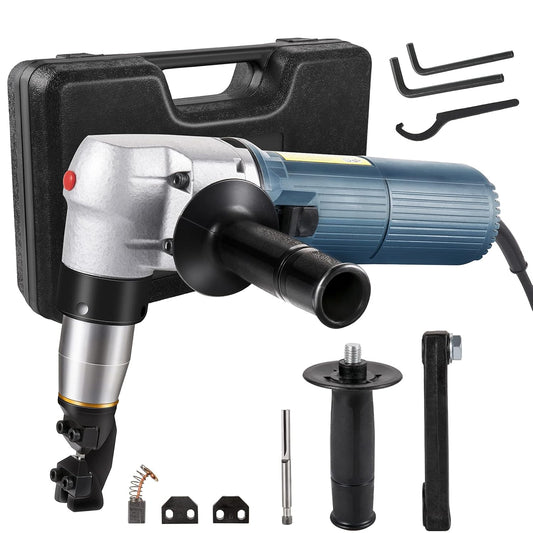 VEVOR Electric Nibbler 625 W Grinding Scissors Plate Thickness 4 mm Professional Tool for Metal and Adjustable Cutting Head, 360 Degree Rotating for Steel, Plastic, Copper, Glass,