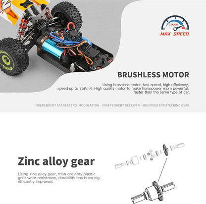 Op Afstand Bestuurbare Auto – RC Auto – Terreinwagen – Off Road Crawler – 4WD – 1:14 – 75 Km/U – Borstelloze Motor