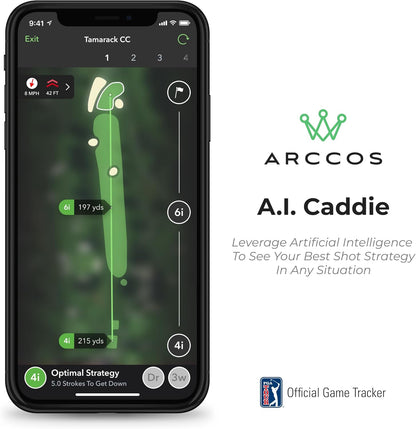 Arccos Golf Smart Sensors Swing Trainer Aid - allereerste AI aangedreven GPS-afstandsmeter Gen 3+