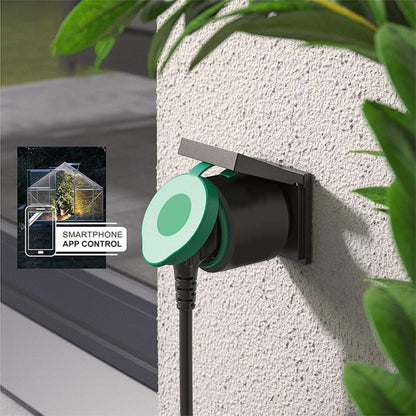 Offgridtec Smart WiFi buitenstopcontact, app-gestuurd via Smart Life/Tuya, real-time energiebewaking, timer en scènes, compatibel met Alexa/Google Home, 16A/3680W maximale belasting, 1 stuk