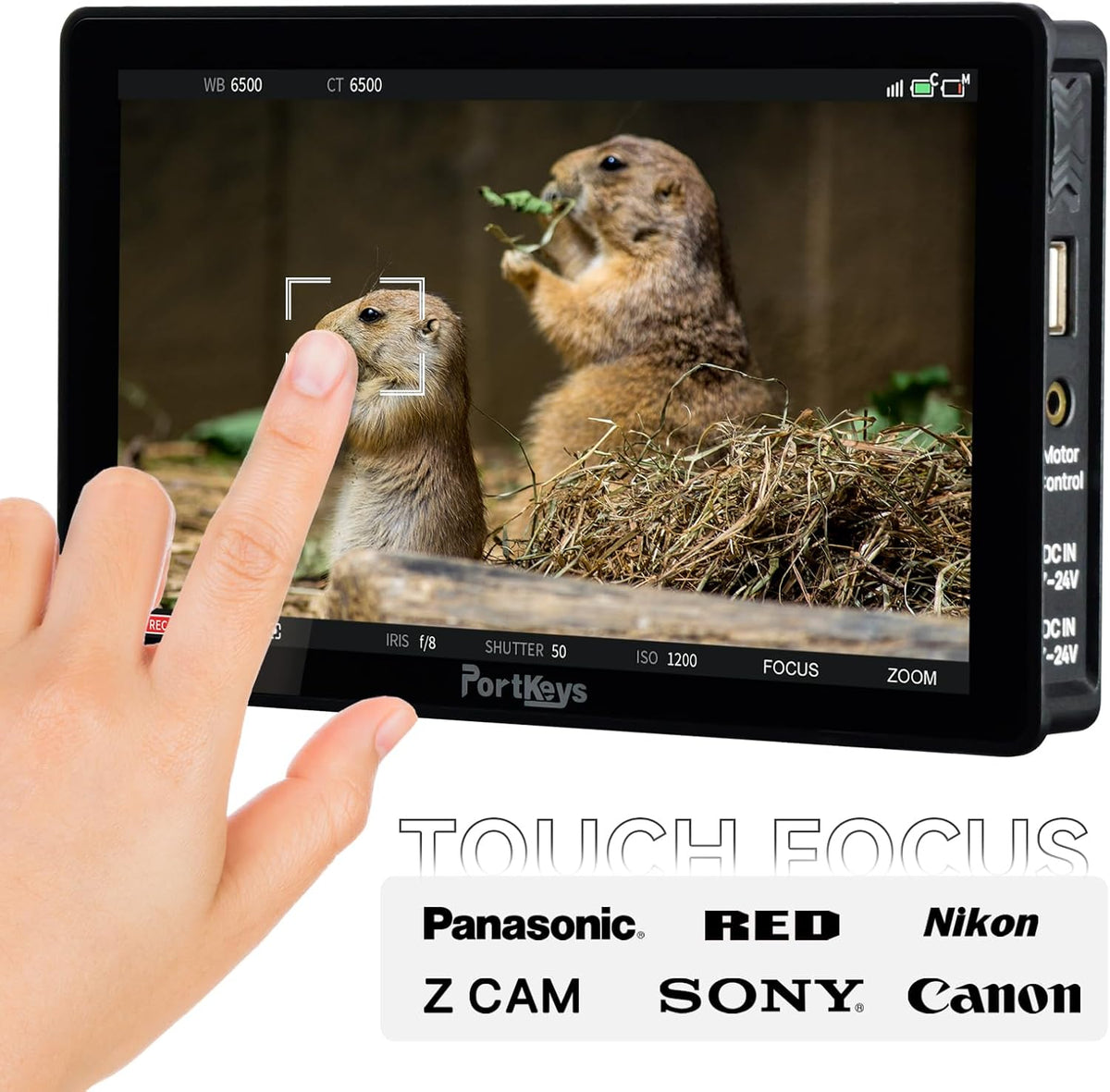 7 Inch Field Monitor – Cameramonitor – Videomonitor – Extern Scherm – HDMI/SDI Monitor – 2200 Nits Daglichtzichtbaarheid – Touchscreen Camerabediening