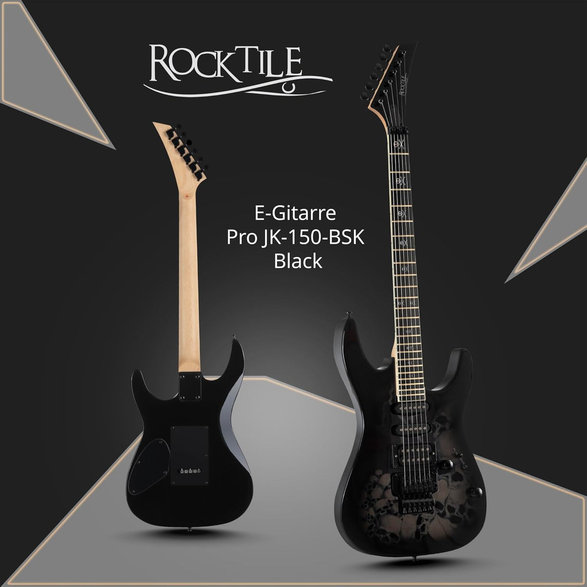 Rocktile Pro JK150-BSK E-Gitaar Skull