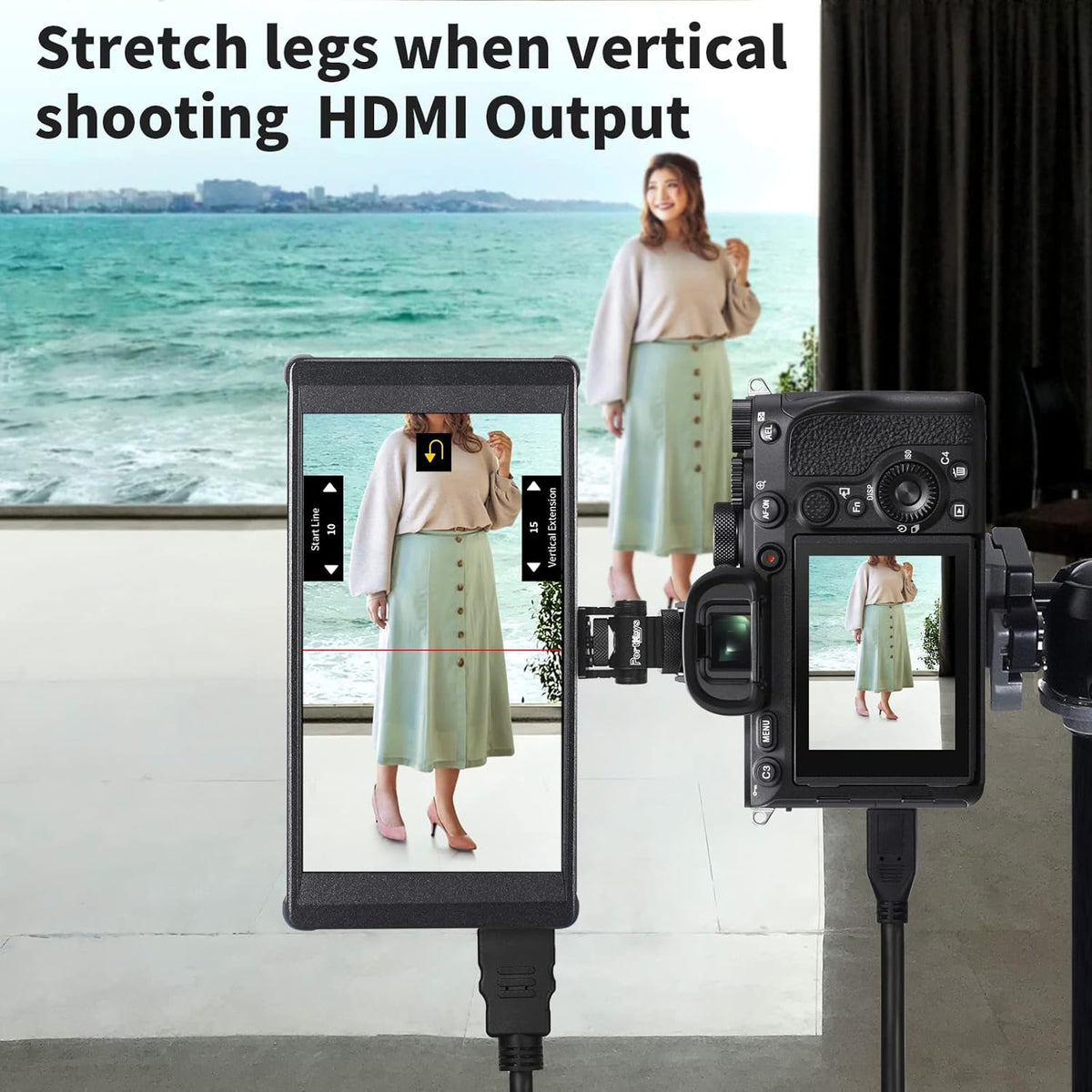 Cameramonitor – Field Monitor – Videomonitor – DSLR Monitor – Touchscreen Monitor – 5,2 Inch IPS Touchscreen – Focus Peaking & 3D LUT Uitvoer