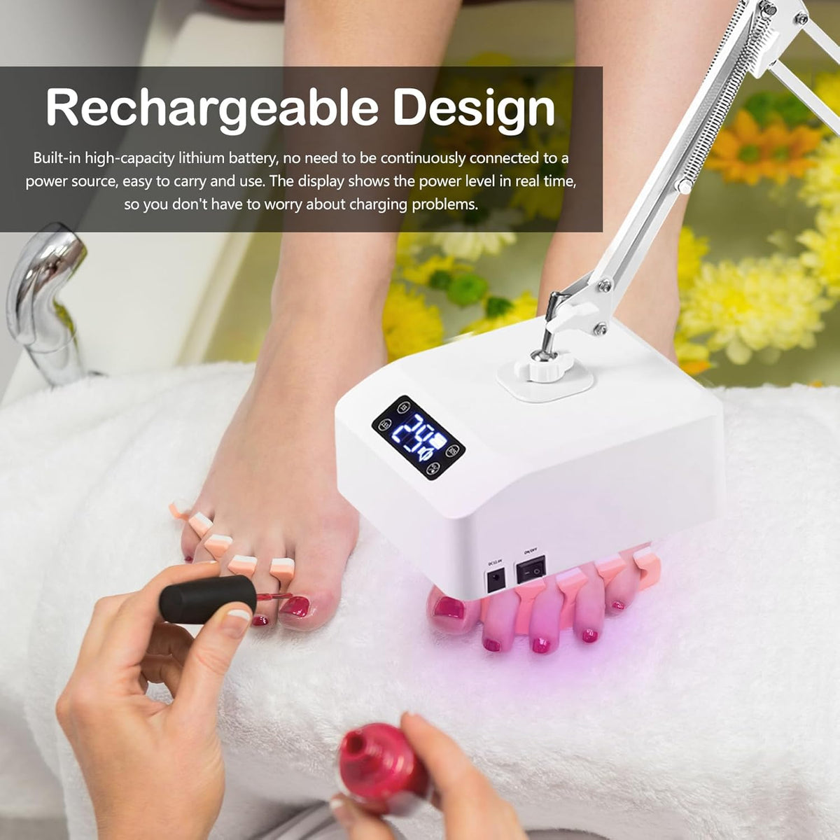 Nagellamp Voor Gelnagels – UV-Nagellamp – Gellamp – UV-Voetlamp – Voetnagellamp – 78 W – Draadloos Oplaadbaar