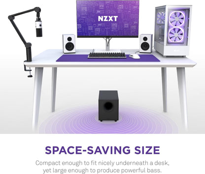 NZXT Relais PC Gaming Desktop Subwoofer - AP-SUB80-EU - 140 Watt - Diepe, krachtige bas - Down-Beam 6,5" Driver - Crossover en Phase Control - Zwart"}