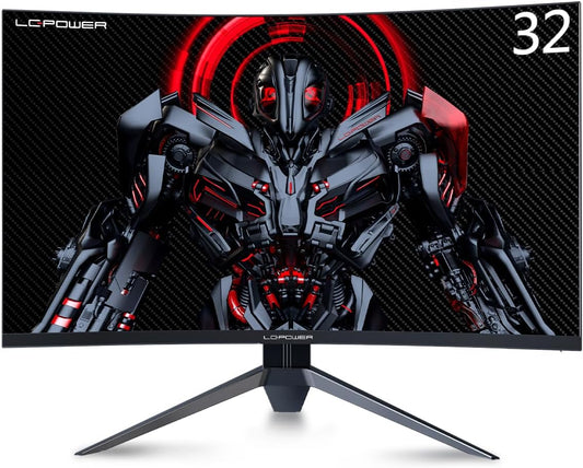 LC-POWER 32" Gaming Monitor 165Hz, 1ms, VA, 1500R Curved, Compatible FreeSync, Ultra Slim Frame, VESA Mountable (FHD 1920x1080, HDMI, DisplayPort) - LC-M32-FHD-165-C-A
