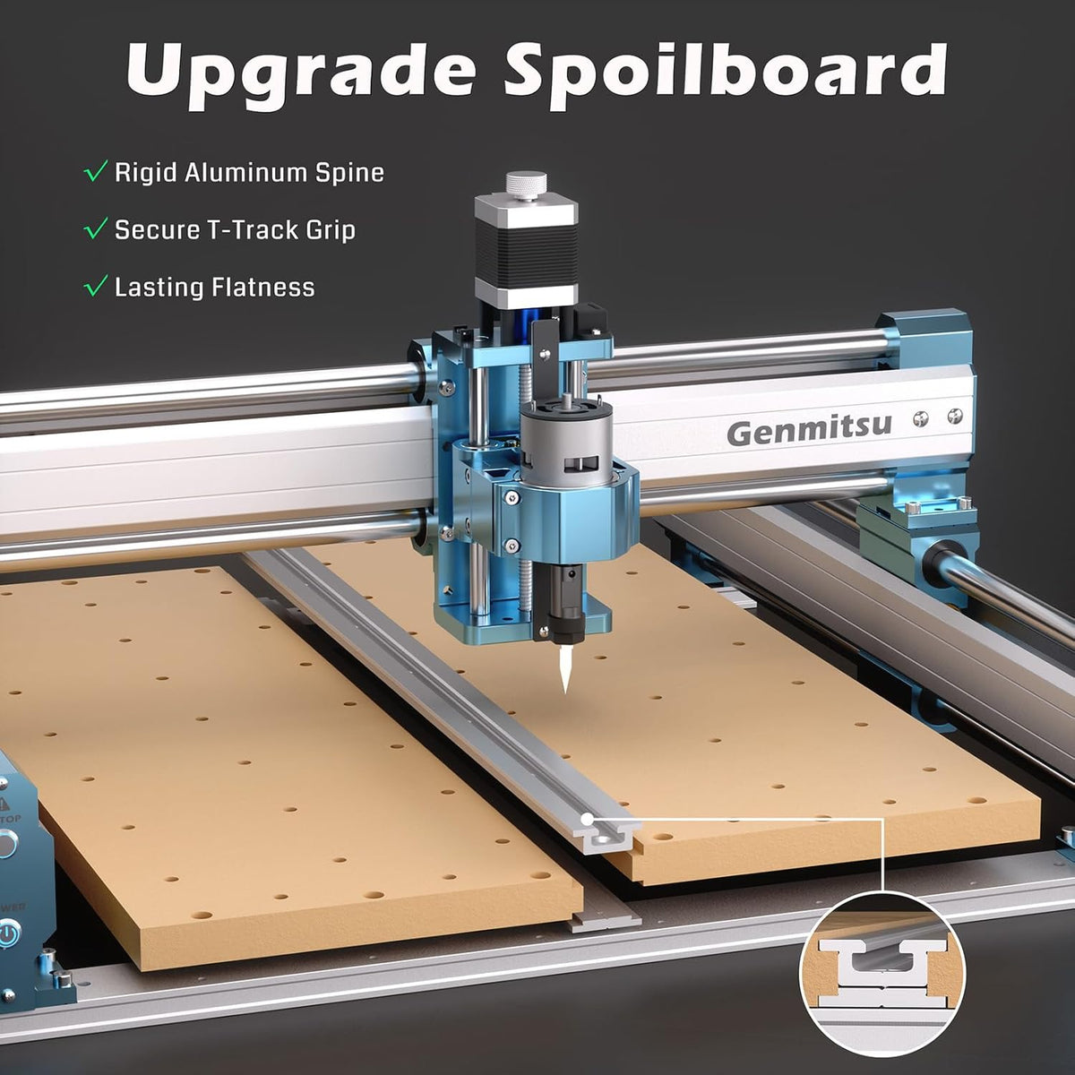 Genmitsu CNC Machine 4040-PRO voor Hout Acryl MDF Nylon Carving Snijden, GRBL Controle, 3 Axis CNC Router Machine, Werkgebied 400 x 400 x 78mm