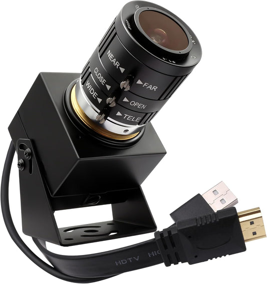Svpro 4K USB HDMI-camera, handmatige zoom, webcam, variabele focus, externe computercamera, H.264, industriële camera, USB en HDMI, dubbele uitgang voor laptop, tablet, tv-monitor