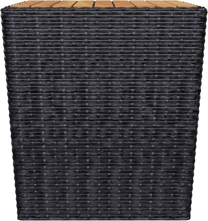 Tidyard Giaridno Poly Rattan and Steel Bistro Set Coffee Table and 2 Chairs Rattan Table and Garden Chairs Outdoor Rattan Garden Furniture Rattan Dining Room Set for Outdoor Use - QUORE