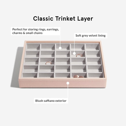 Stackers Blush Pink Classic Medium Jewellery Box, Set of 5