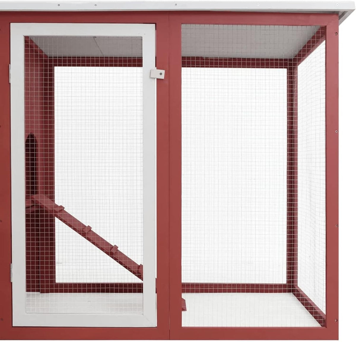 Gecheer Outdoor chicken coop with 1 red wood breeding house