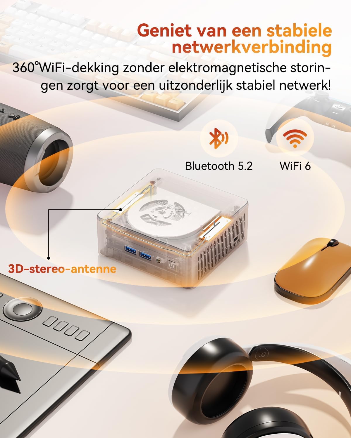 GEEKOM A5 2025 Edition Mini PC, with AMD Ryzen 5 7430U, 16GB DDR4 RAM, 512GB SSD, Windows 11 Pro, 4K UHD, Quad Display, 2× USB-C, 2× HDMI, SD Card Slot, Compact Desktop PC, with Wall Mount - QUORE