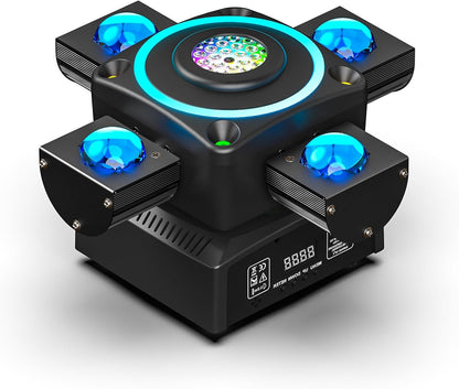 100W Moving Head LED – Discoverlichting – Partylicht – DJ Spot – LED Floodlight – RGBW Kleuren – 540° Rotatie – Meeslepende Bewegingslichten