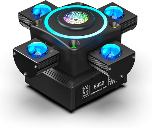 100W Moving Head LED – Discoverlichting – Partylicht – DJ Spot – LED Floodlight – RGBW Kleuren – 540° Rotatie – Meeslepende Bewegingslichten