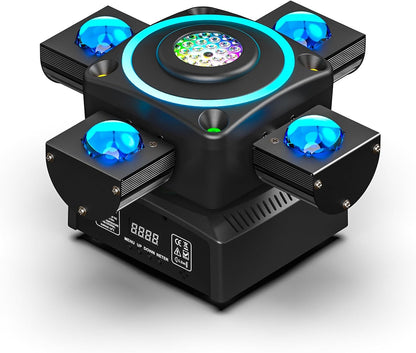 100 W Moving Head LED disco licht schijnwerper RGBW partylicht LED-spot met 4 lichtarmen voor DJ Bar Verjaardag Disco Bruiloft Party Kelder Podiumlicht