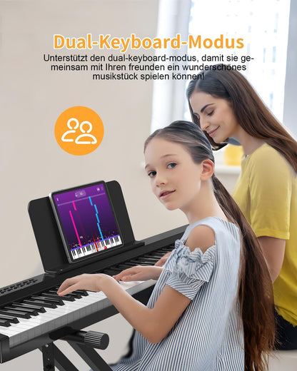 Digitale piano – Elektrische piano – Elektronisch toetsenbord – E-piano – Pianotoetsenbord – 88 halfgewogen toetsen – MIDI en Bluetooth