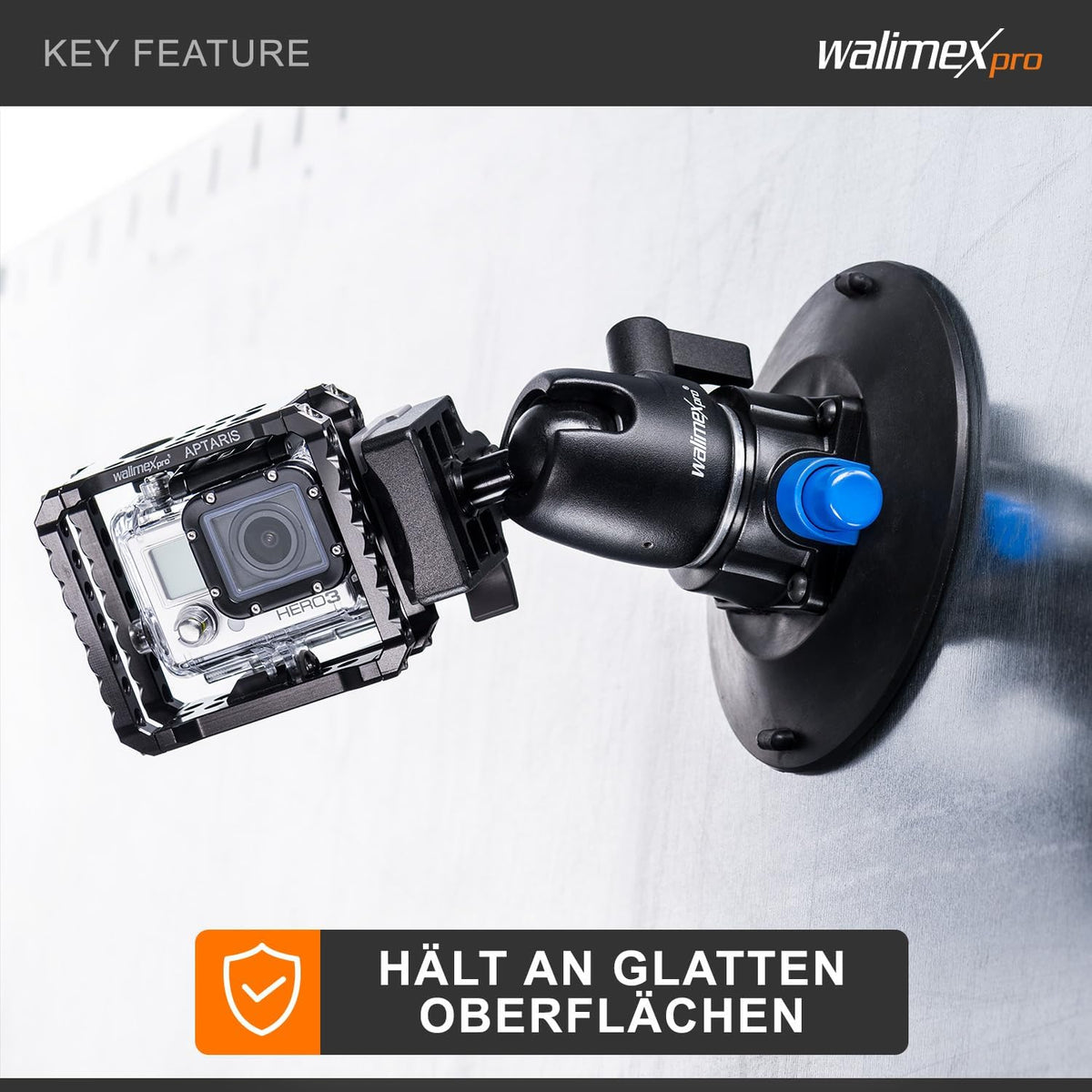 Walimex Pro Zuignap statief incl. kogelkop voor systeem- en DSLR-camera's