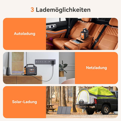 MARBERO Portable Power Station 98Wh met 30W opvouwbaar zonnepaneel, 150 W zonne-generator, outdoor batterij met DC-uitgangen voor camper, road trip, avontuur, camping, thuis, stroomuitval