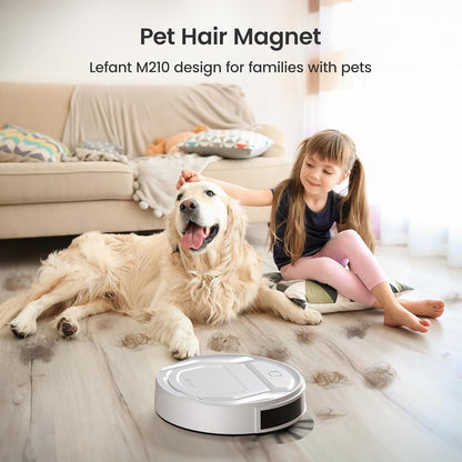 Robotstofzuiger – Robotstofzuiger met afstandsbediening – WiFi Stofzuiger – Slimme Stofzuiger – Automatische Stofzuiger – Krachtige Zuigkracht 2200 Pa – Compact 7,85 cm Hoog – Wit