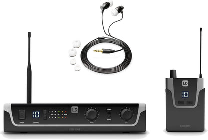 Draadloos In-Ear Monitorsysteem – In-Ear Monitor – Monitor Systeem – Bodypack Ontvanger – Oordopjes Set – 863-865 MHz + 823-832 MHz – Tot 100 Meter Bereik – 12 Selecteerbare Kanalen