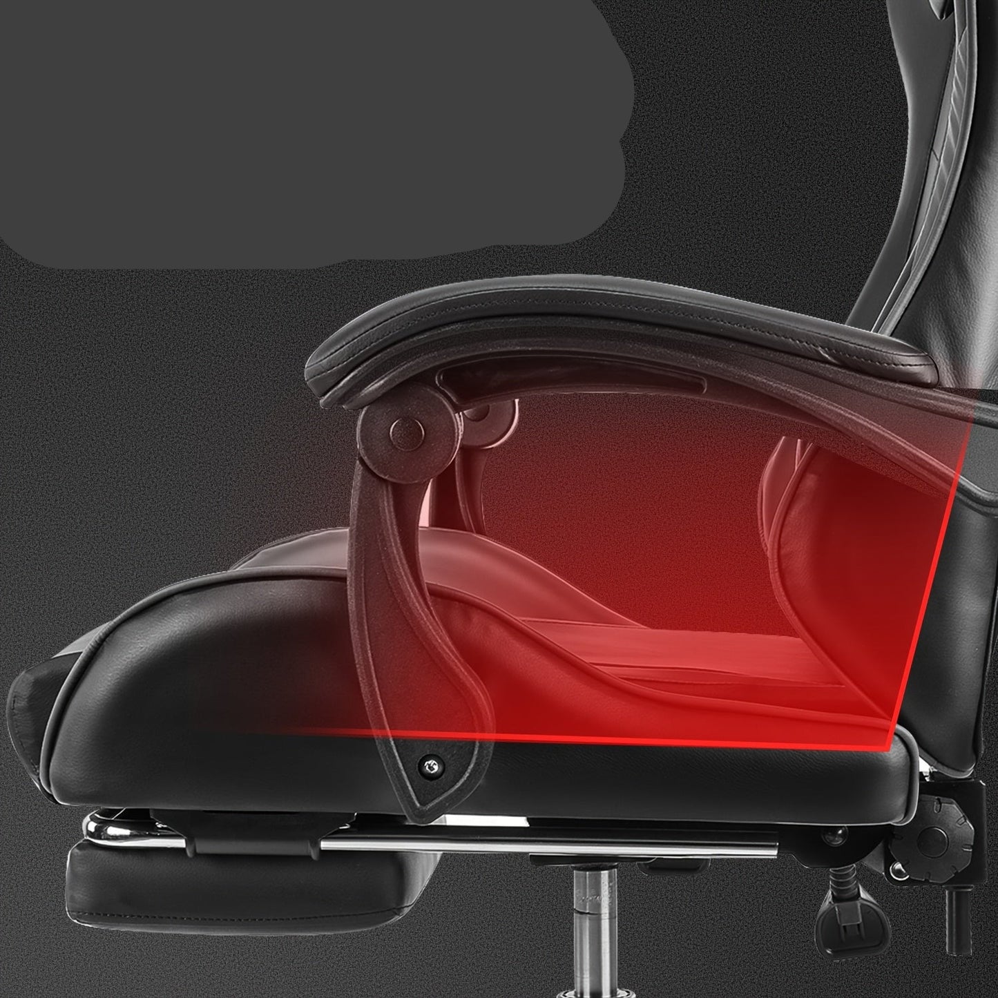 Gaming Stoel – Gamestoel – Gaming Chair – Game Stoel – Bureaustoel – Ergonomisch Ontwerp – Verstelbare Hoogte & Kantelbare Rugleuning – Zwart-Grijs