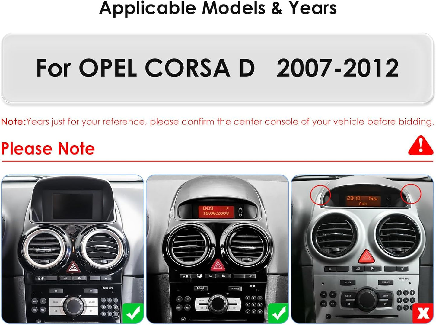 Android 13 autoradio 9 inch touchscreen 8-core voor Opel Corsa D 2007-2012 WiFi Wireless Android Auto & Wireless Carplay Bluetooth WiFi 4G GPS RDS AM/FM