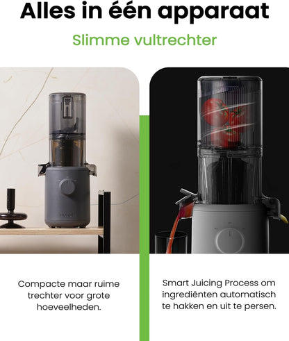 HUROM | Sapcentrifuge | sapcentrifuge voor groenten en fruit | H310A | koude pers | stille motor | gemakkelijk te reinigen | compact design | 220 ml | 100 watt | BPA-vrij (houtskool)