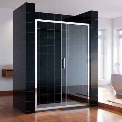 Douchecabine – Douchewand – Douchedeur – Glasschiebetür – Schuifdeur – 170 x 185 cm – 5 mm Gehard Veiligheidsglas – Verstelbaar Aluminium Frame