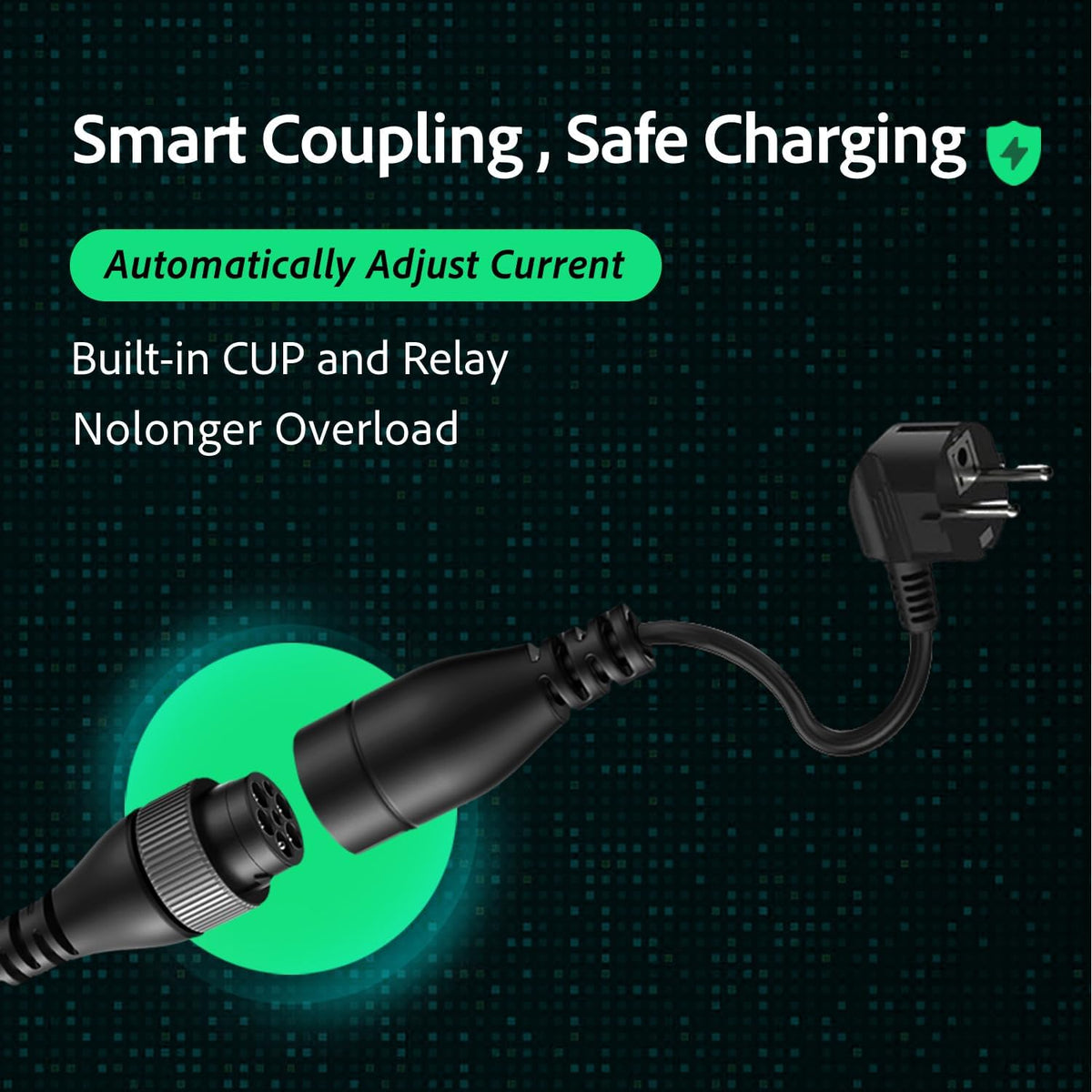 11 kW EV Oplader [3-Fase| 7m | 8-16A ] IP 66 EV-lader Type 2 Mobiel Laadstation/Wallbox Laadkabel Type 2 met Schuko Stekker en CEE Stekker voor auto model 3/Y ID.3/4/5 i3 e-tron EQC en alle EV/PHEV