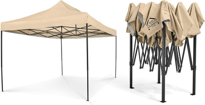 All Seasons Gazebos: Pop-up tuinhuisje 3 x 4,5 m volledig waterdicht - Beige