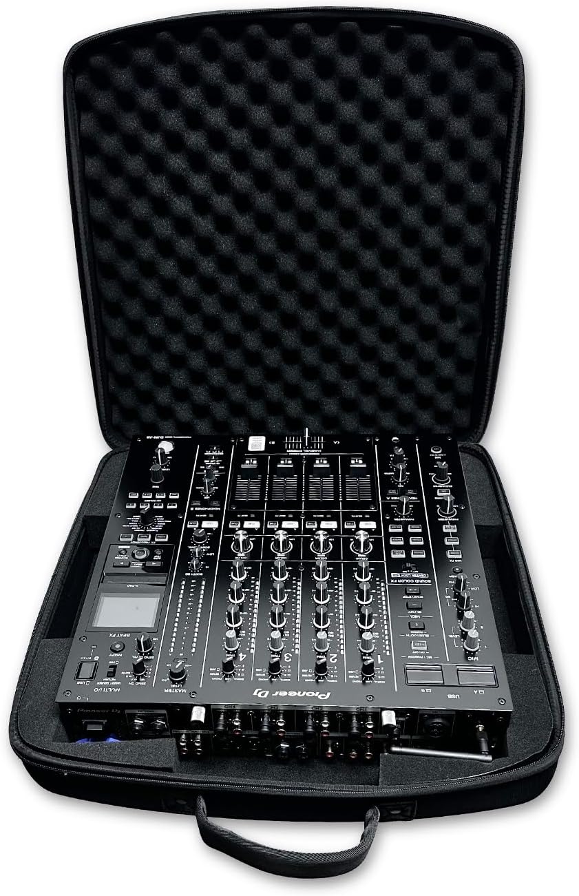 Protekt DJM-A9 EVA-tas van BA9P DJ-draagtas voor Pioneer Player - met 4 voorvakken voor laptop, hoofdtelefoon, kabels en essentiële accessoires, Zwart, 525 x 510 x 165 mm, DJ Mixer Tas