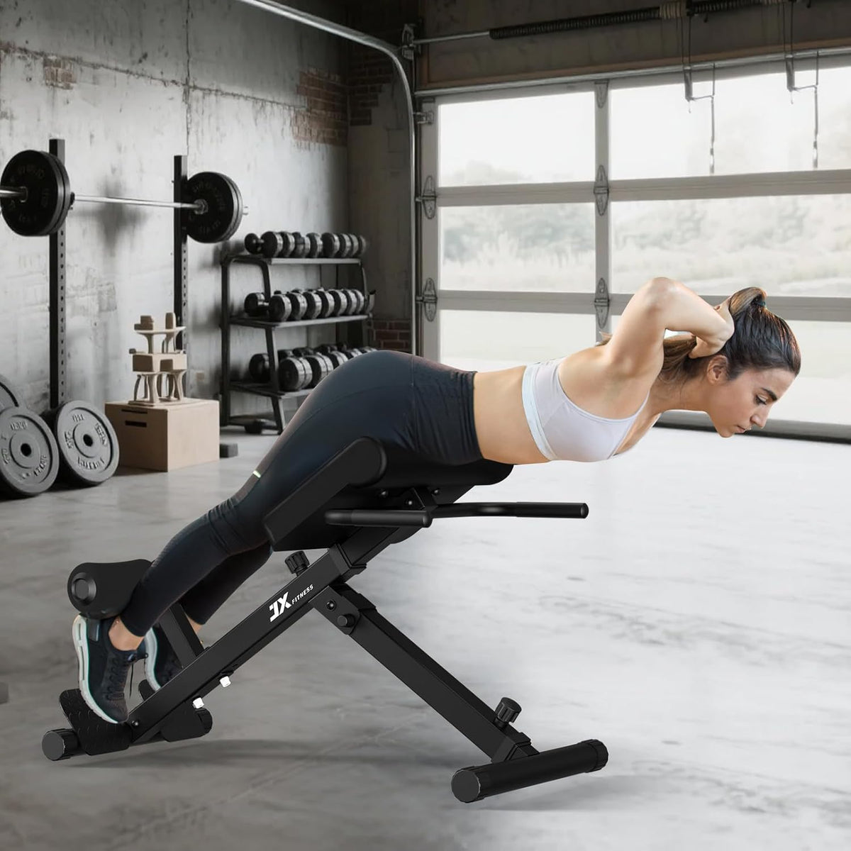 Hyperextension Bank – Roman Chair – Back Extension Bank – Rugtrainer – Fitnessbank – Verstelbare Hellingshoek – Inklapbaar & Ruimtebesparend