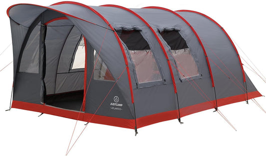 Justcamp Atlanta 3, 5, 7 campingtent, tunneltent met luifel, ingenaaide bodem