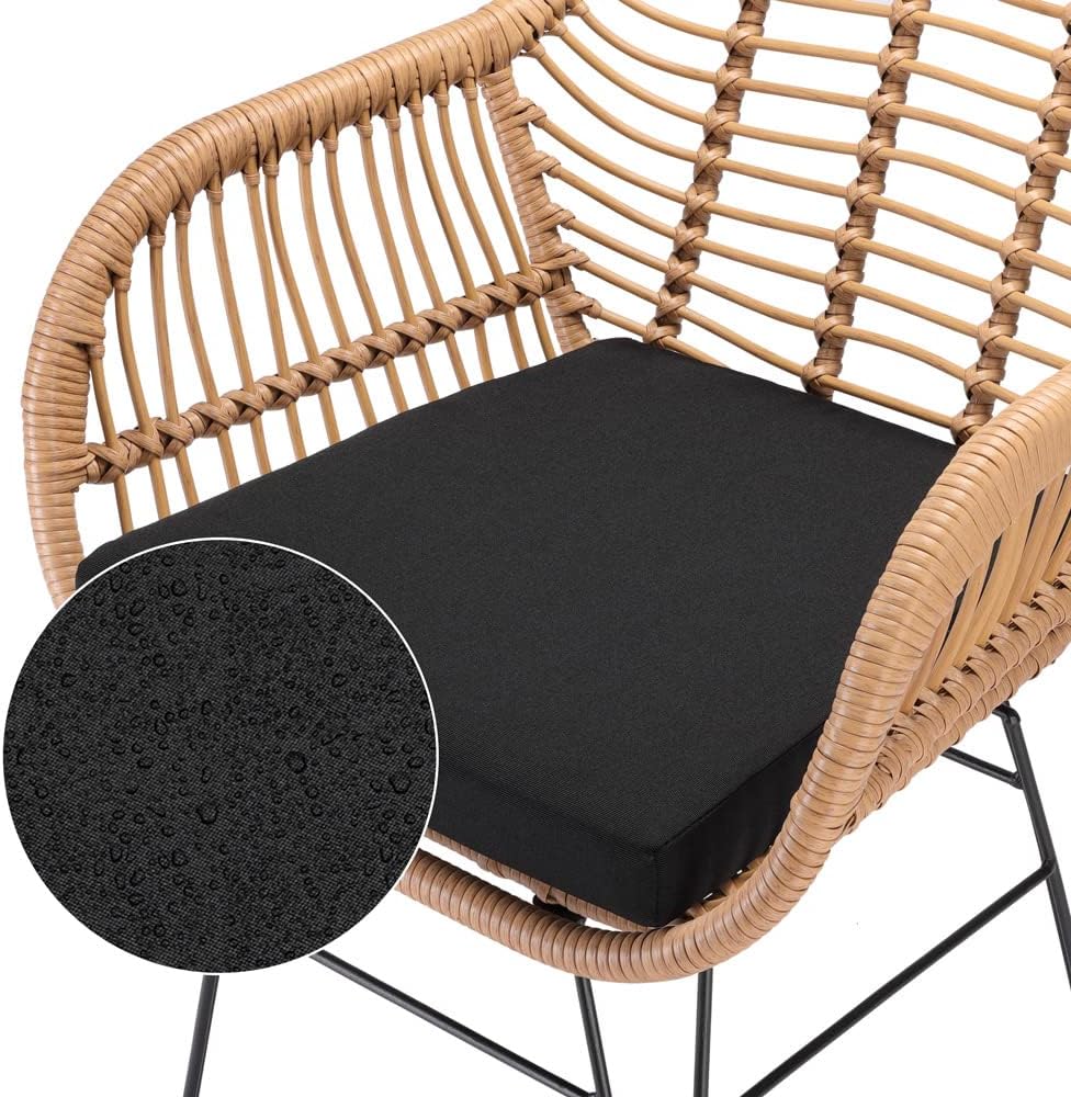 Casaria Tub chair Bali with cushion - 2 pieces - polyrattan - garden chair - QUORE