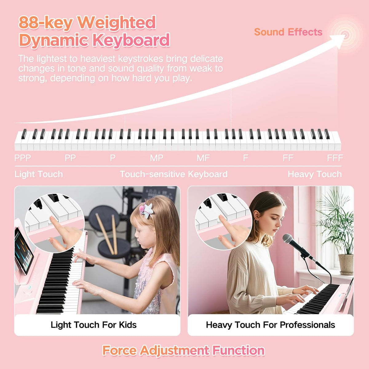 Digitale Piano – Keyboard – Elektrische Piano – Toetsenbordpiano – Piano Toetsenbord – 88 Gewogen Toetsen – 2 X 15W Luidsprekers
