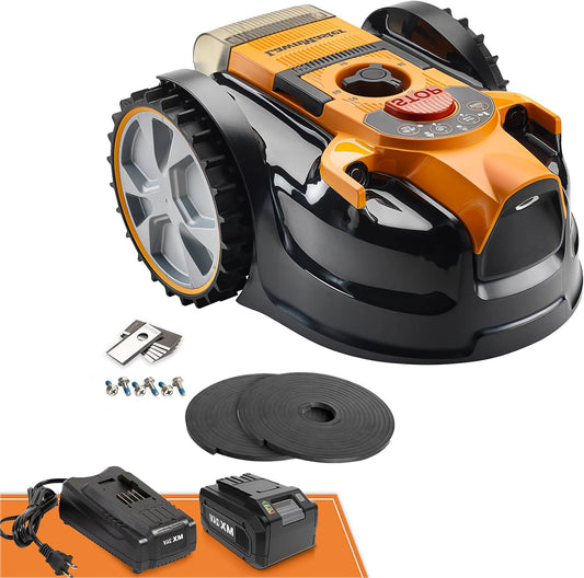 Robotmaaier – Robotgrasmaaier – Automatisch Grasmaaier – Draadloze Maaier – Robot Grasmaaier – Tot 200 m² – Spiraalmaaifunctie & Verstelbare Maaihoogte - QUORE