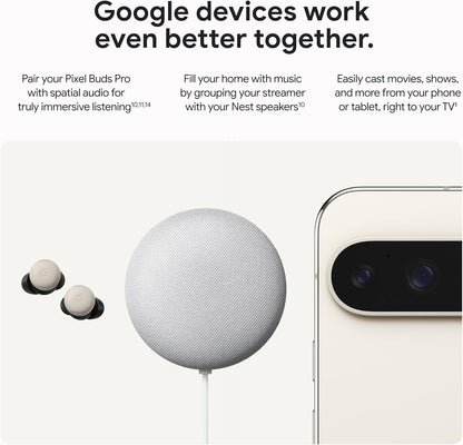 Google TV Streamer 4K – ontspannen entertainment door snelle streaming en afstandsbediening met spraakzoeken – films, series, live-uitzendingen en Netflix in 4K HDR – 32 GB opslagruimte – Porselein