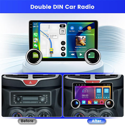 Inefala Android 2 Din Wireless CarPlay Autoradio met gemotoriseerd scherm 2+64G Draadloze met Bluetooth 1 DIN Bluetooth Stereo met Android Auto Mirror Link FM RDS GPS WiFi Achteruitrijcamera AUX USB