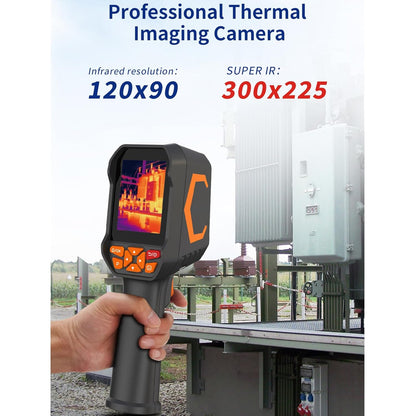 Warmtebeeldcamera, 300 X 225 Super IR-resolutie Draagbare Infraroodcamera met 2600 MAh Batterij 8 GB Opslag, voor Ingenieurs, Elektriciens, Bouwinspecteurs