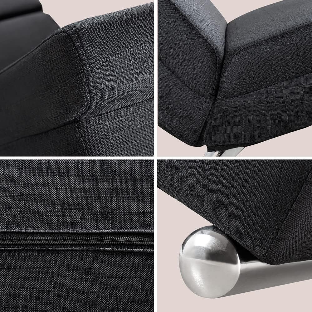 Relaxfauteuil – Relaxstoel – Loungefauteuil – Leunstoel – XXL Fauteuil – Ergonomisch Design – Stalen Frame met Verchroomde Poten