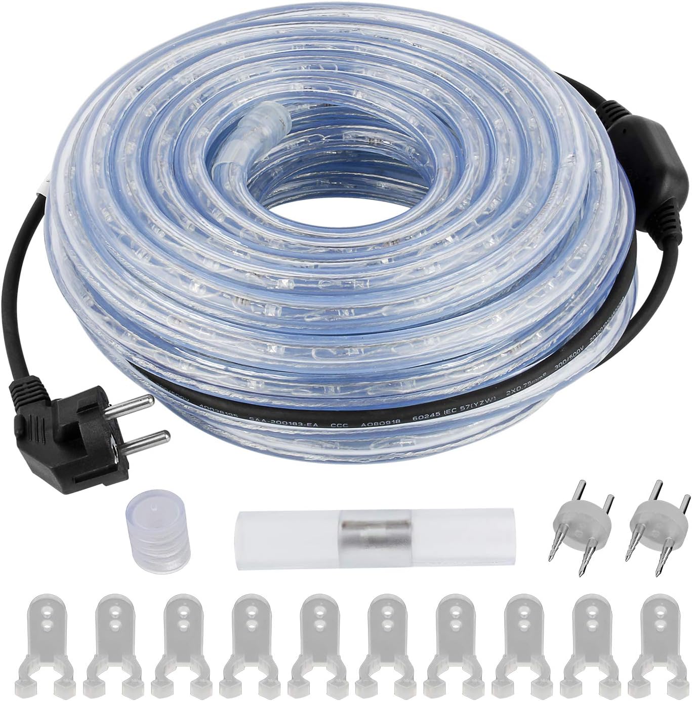 Lichtslinger - Lichtsnoer Buiten - LED-lichtslang -  Waterdicht - voor Decoratie - Verlichting - Tuin - Patio - Achtertuin - Gazebo - Terras - Buiten - 230V - 50 Hz - 30m - Warm Wit