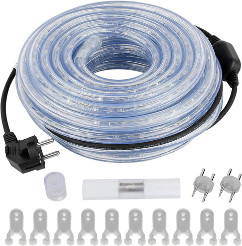 Lichtslinger - Lichtsnoer Buiten - LED-lichtslang - 1800 LEDs - Waterdicht - voor Decoratie - Verlichting - Tuin - Patio - Achtertuin - Gazebo - Terras - Buiten - 7000-11000 K - 230V - 50 Hz - 50m - Koudwit